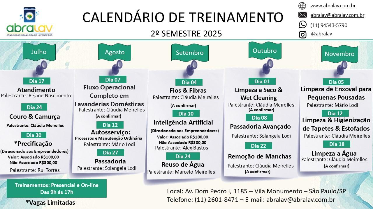 Agenda de Cursos 2° Semestre 2025