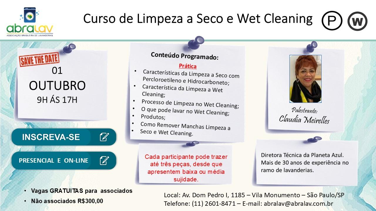Limpeza a Seco e Wet Cleaning